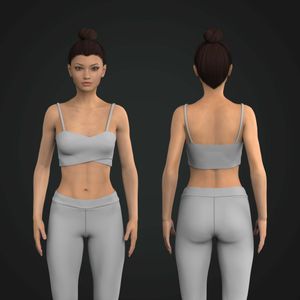 Ladies Overlapping Strappy Crop Top Tech Pack
