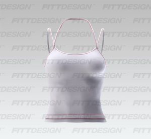 Ladies Overlapping Strappy Halter Neck Fitted Tank Top Smart Mockup