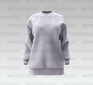 Ladies Oversized Drop Shoulder Overlapping Open Back Sweater Smart Mockup
