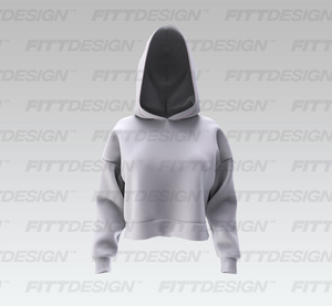 Ladies Oversized Drop Shoulder Ribbed Hoodie Smart Mockup