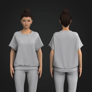 Ladies Oversized Raglan Sleeve Banded Hem Tech Pack