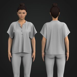 Ladies Oversized Rolled Sleeves Tee