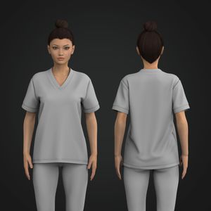 Ladies Oversized V-Neckline Tee