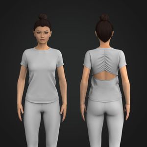 Ladies Performance Ruched Open Back Tee Tech Pack