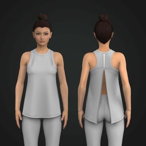 Ladies Performance Split Back Tank Top Tech Pack
