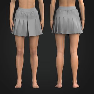 Ladies Pleated Mini Skirt