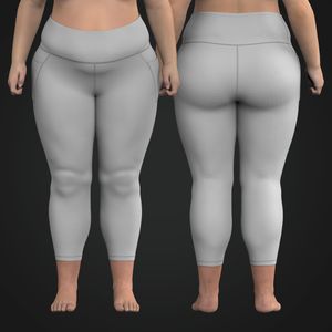 Ladies Plus Size 25 Inch Inseam Patch Pocket Leggings Tech Pack