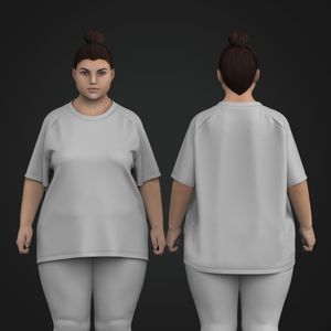 Ladies Plus Size Crew Neckline Raglan Sleeve Tee Tech Pack