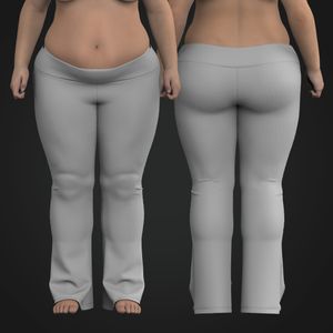 Ladies Plus Size Flared Leggings Tech Pack