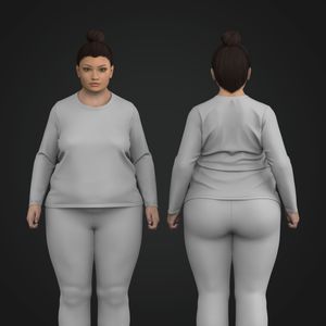 Ladies Plus Size Long Sleeve Set in Sleeve Tee Tech Pack
