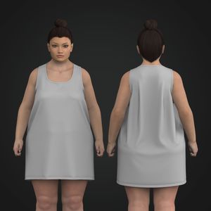 Ladies Plus Size Sleeveless Dress