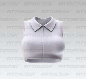 Ladies Polo Collar Half Zip Cropped Tank Top Smart Mockup