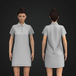 Ladies Polo Collar Relaxed Dress Tech Pack