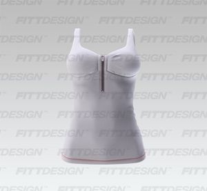 Ladies Quarter Zip Diamond Neckline Fitted Tank Top Smart Mockup