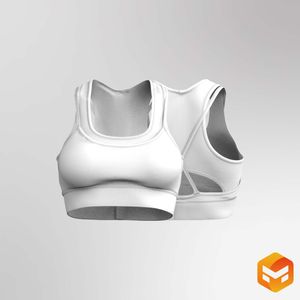Ladies Racer Back Layered Style Sports Bra 3D Garment