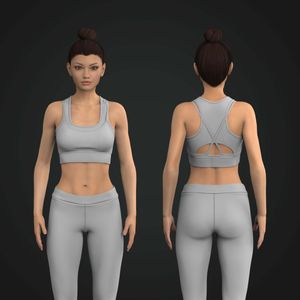 Ladies Racer Back Layered Style Sports Bra Tech Pack
