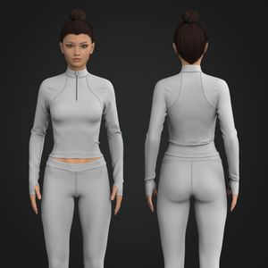 Ladies Raglan Runner Sleeve Quarter Zip Top Tech Pack