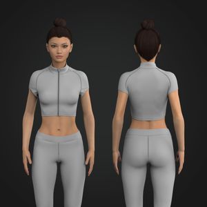 Ladies Raglan Short Sleeve Crop Zip Up Jacket Tech Pack