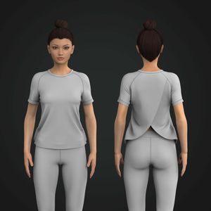 Ladies Raglan Short Sleeve Overlapping Back Tee Tech Pack