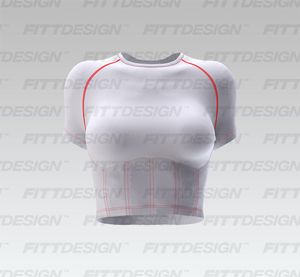 Ladies Raglan Sleeve Corset Style Mesh Crop Tee Smart Mockup