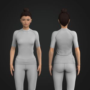 Ladies Raglan Sleeve Elbow Length Rashguard Tech Pack
