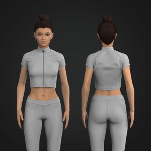 Ladies Raglan Sleeve Fitted Short Sleeve Zip Up Jacket Tech Pack