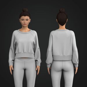 Ladies Raglan Sleeve Oversized Sweater Tech Pack
