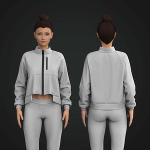 Ladies Raglan Sleeve Relaxed Bomber Jacket