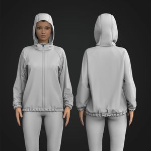 Ladies Raglan Sleeve Relaxed Windbreaker Tech Pack
