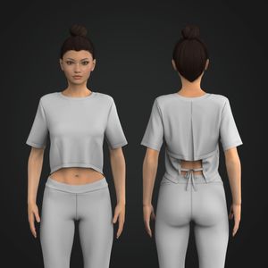 Ladies Relaxed Back Cut Out Adjustable Tee Tech Pack