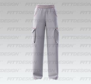 Ladies Relaxed Cargo Fleece Joggers Smart Mockup