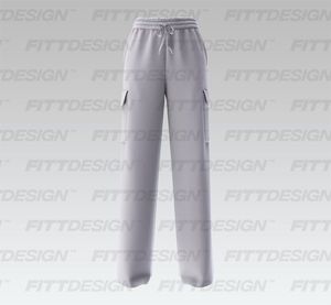 Ladies Relaxed Cargo Knitted Sweatpants Smart Mockup