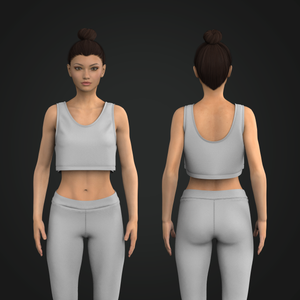 Ladies Relaxed Crop Tank Top Tech Pack