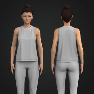 Ladies Relaxed Fit Dropped Armhole Tank Top