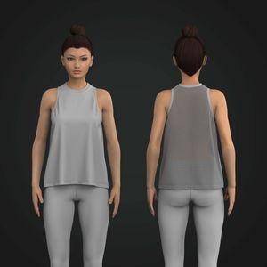 Ladies Relaxed Fit Mesh Back Tank Top Tech Pack