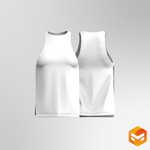 Ladies Relaxed Fit Open Side Tank Top - 3D Garment