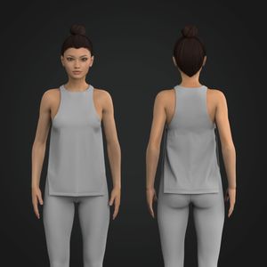 Ladies Relaxed Fit Open Side Tank Top