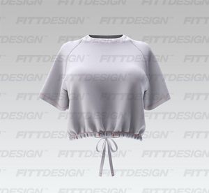 Ladies Relaxed Raglan Short Sleeve Adjustable Tee Smart Mockup