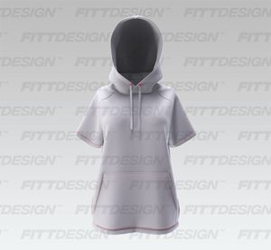 Ladies Relaxed Raglan Short Sleeve Hoodie Smart Mockup