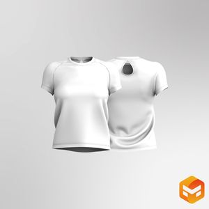 Ladies Relaxed Raglan Sleeve Back Cut Out Tee 3D Garment