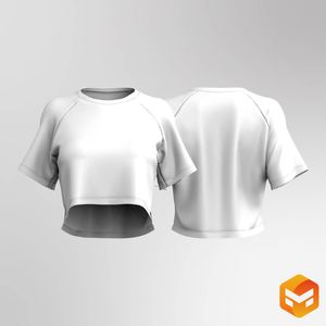 Ladies Relaxed Raglan Sleeve Stepped Hem Tee 3D Garment