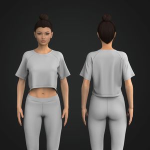 Ladies Relaxed Raglan Sleeve Stepped Hem Tee Tech Pack
