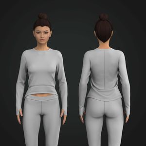 Ladies Relaxed Runners Length Sleeve Tee
