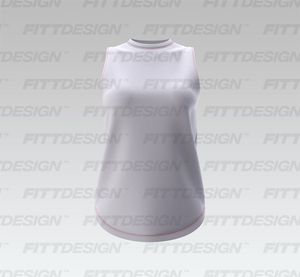 Ladies Relaxed Wide Back Scallop Bottom Tank Top Smart Mockup
