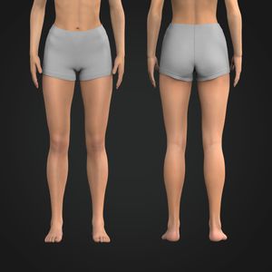 Ladies Ribbed 3.00 Inch Inseam Fitted Shorts Tech Pack
