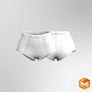 Ladies Ribbed Boyshorts Briefs 3D Garment