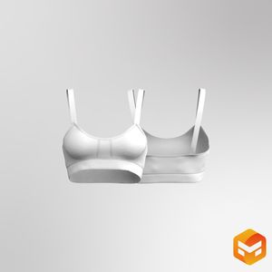 Ladies Ribbed Contour Underwear Bra 3D Garment