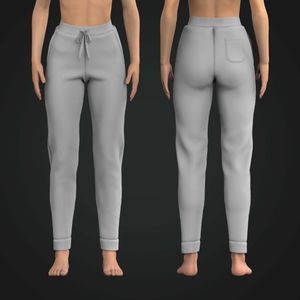 Ladies Ribbed Knit Lounge Cuffed Joggers Tech Pack