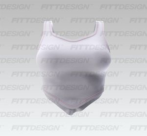 Ladies Ribbed Scallop Bottom Crop Tank Top Smart Mockup