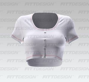 Ladies Round Neckline Button Up Cropped Cardigan Smart Mockup